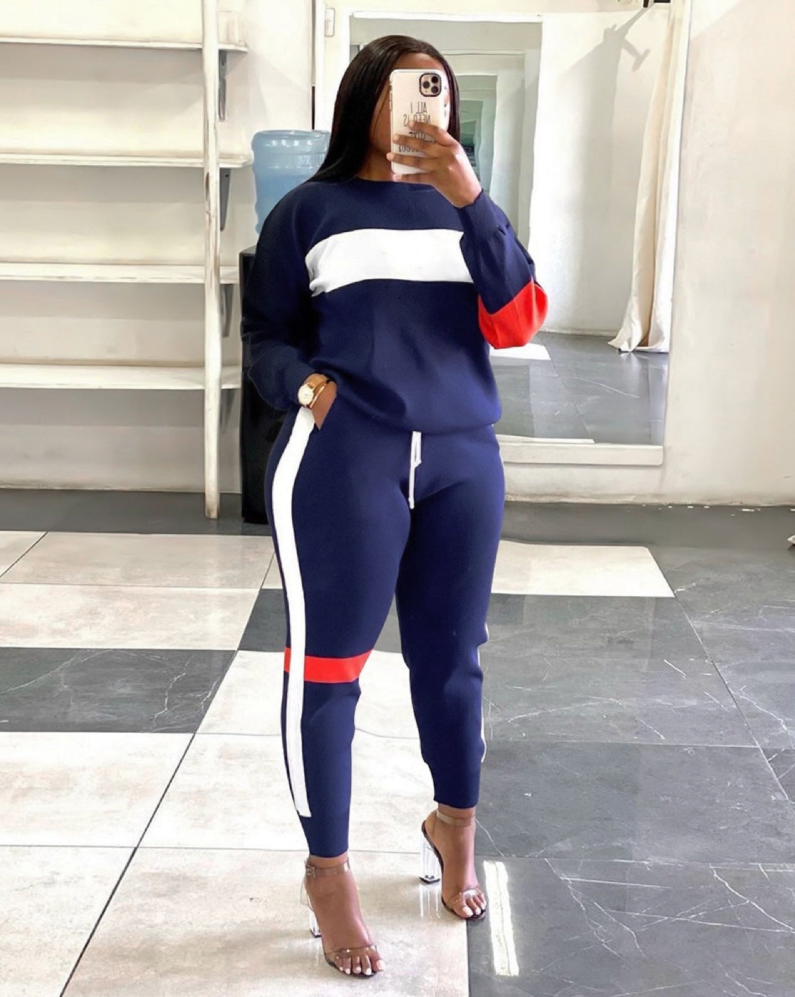 Navy Track Suit