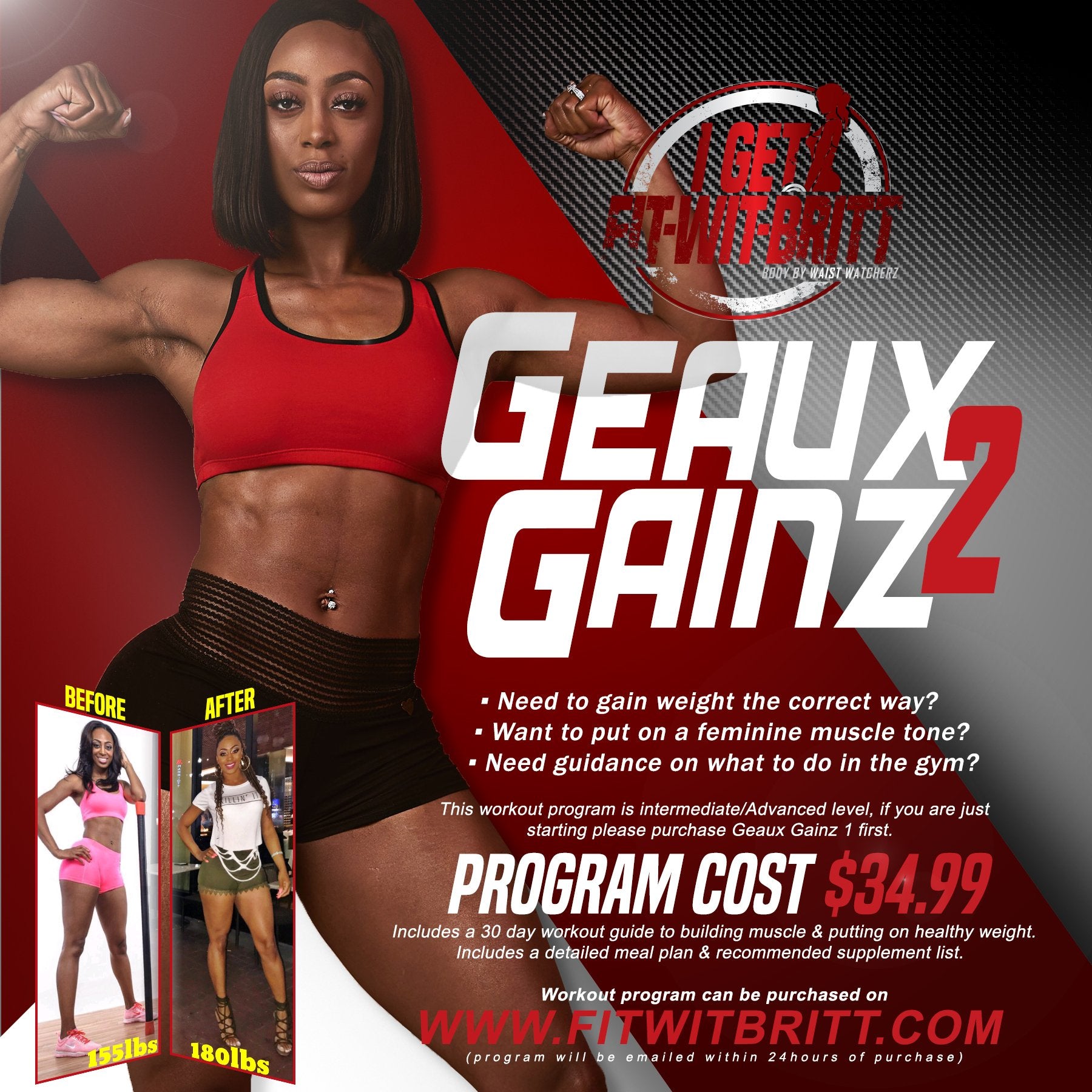 Geaux Gainz 2 - 30 day weight gain